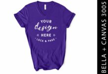 Team Purple Bella Canvas 3005 V Neck Poster 1