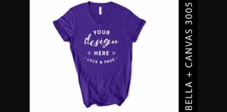 Team Purple Bella Canvas 3005 V Neck Poster 1