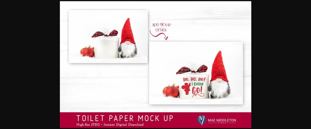 Toilet Paper Roll Mock Up for Christmas Poster 4