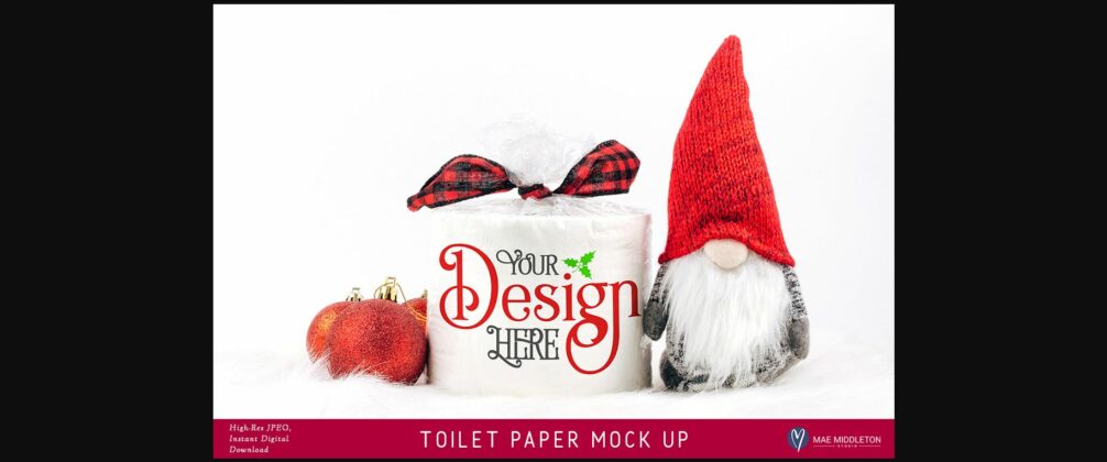 Toilet Paper Roll Mock Up for Christmas Poster 1