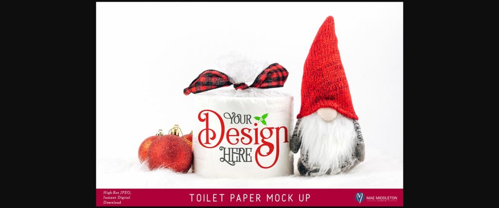 Toilet Paper Roll Mock Up for Christmas Poster 3