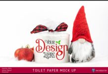 Toilet Paper Roll Mock Up for Christmas Poster 1