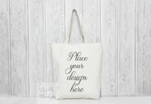 Tote Grocery Shopping Bag Mock Up Poster 1