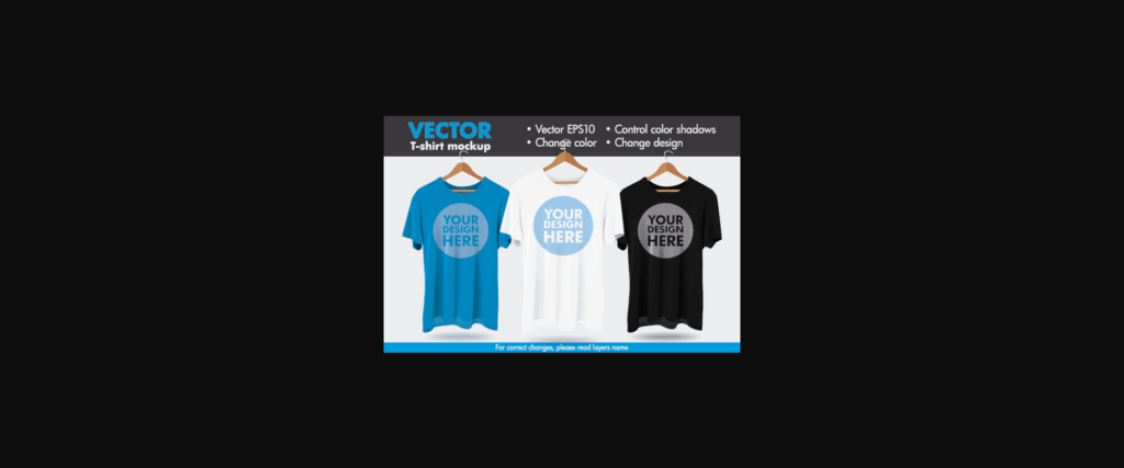 Vector Hanger Tshirt Mockup Template Poster 1