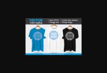 Vector Hanger Tshirt Mockup Template Poster 1