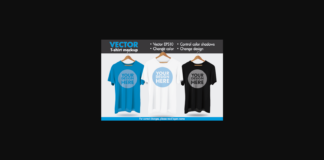 Vector Hanger Tshirt Mockup Template Poster 1