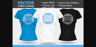 Vector T-shirt Template Mock-up Female Woman Poster 1