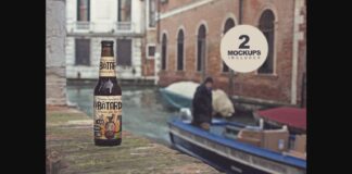 Venetian Canal Duo | Beer Mockup Poster 1