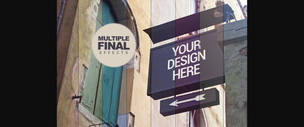 Venetian Directional Sign Mockup Poster 7