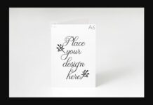 Vertical A6 A5 Greeting Card Mockup Poster 1