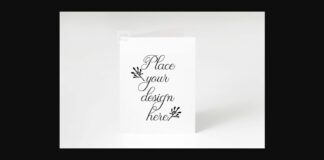 Vertical Greeting Card Mockup Photo Poster 1