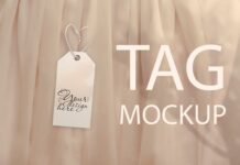 Wedding Tag Mockup, Wedding Thanks Tag Poster 1