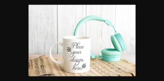 White Coffee Mug Mock Up Music Photo Poster 1