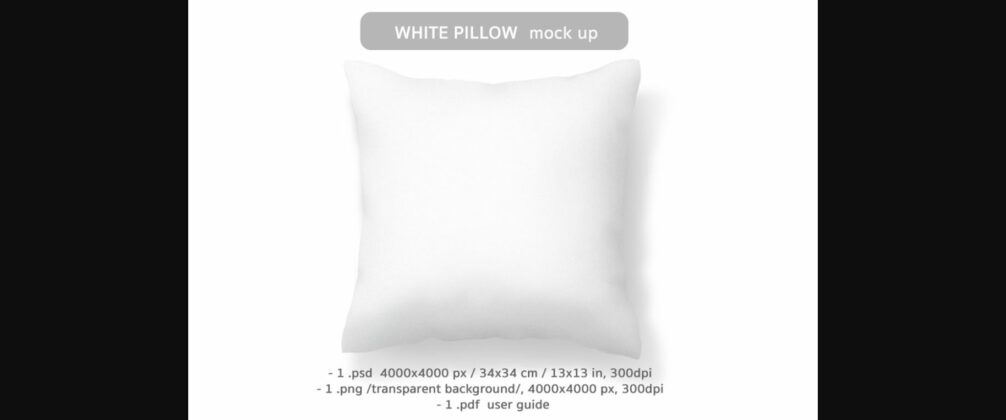 White Pillow Mockup Poster 1