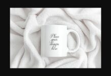 White Coffee Cup Flatlay Mock Up Poster 1