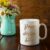 White Coffee Mug Rustic Mockup with Wildflowers in Mint Green Vase