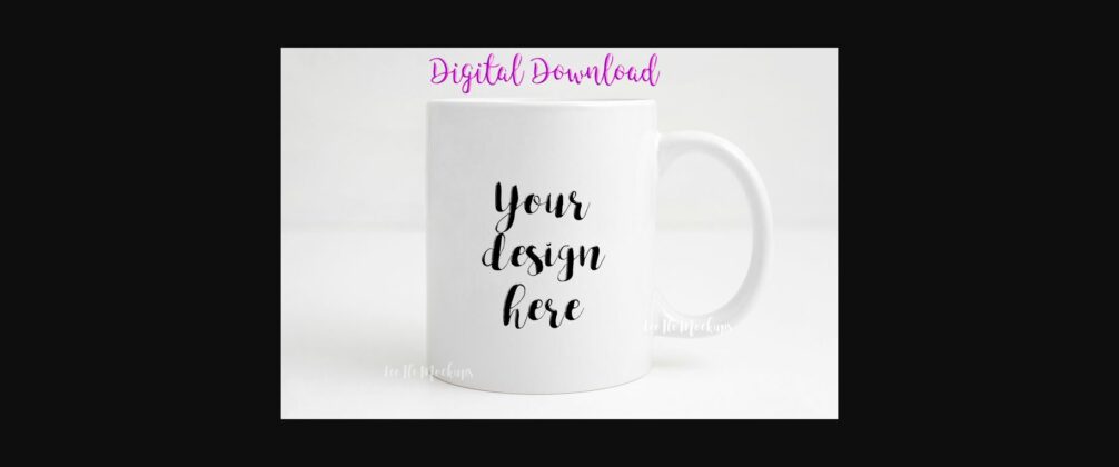 White Sublimation Coffee Mug Mockup Poster 4