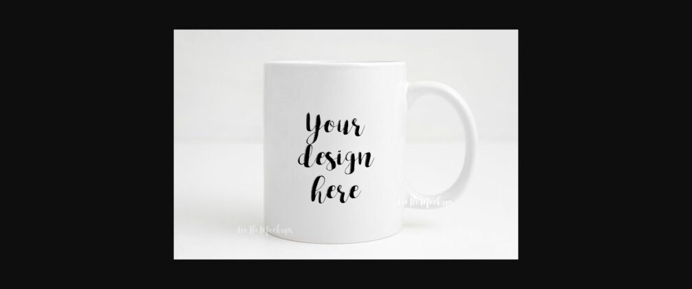 White Sublimation Coffee Mug Mockup Poster 1