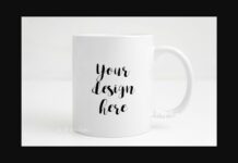 White Sublimation Coffee Mug Mockup Poster 1