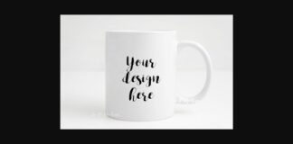 White Sublimation Coffee Mug Mockup Poster 1