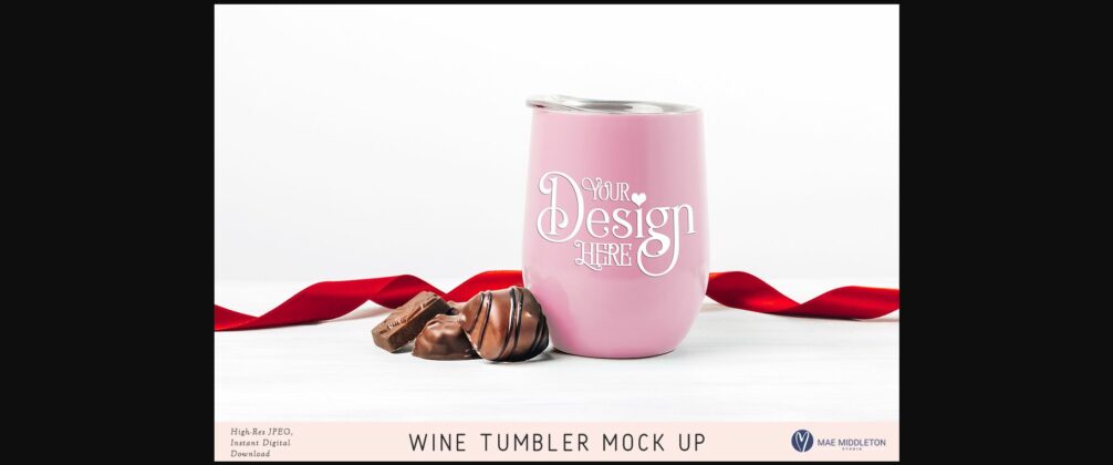 Wine Tumbler & Chocolates Mock Up Poster 1