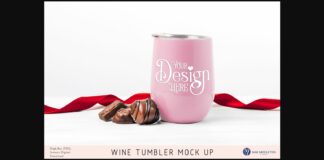 Wine Tumbler & Chocolates Mock Up Poster 1