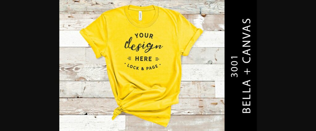 Yellow Bella Canvas 3001 Mockup T Shirt Poster 1