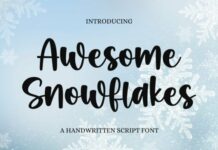 Awesome Snowflakes Font