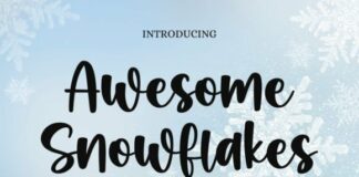 Awesome Snowflakes Font