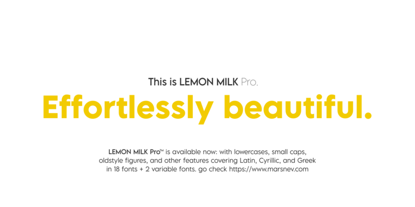 Lemon Milk Font