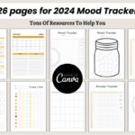 2024 Mood Tracker Canva Template