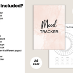 2024 Mood Tracker Canva Template