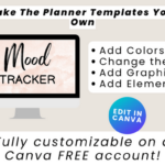 2024 Mood Tracker Canva Template