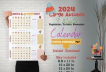 Autumn Season Calendar 2024 3 Month