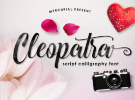 Stunning free calligraphy font with smooth and elegant letters inspired by modern calligraphy, perfect for various design projects.