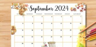 Editable September 2024 Calendar Graphics