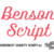 Benson Script